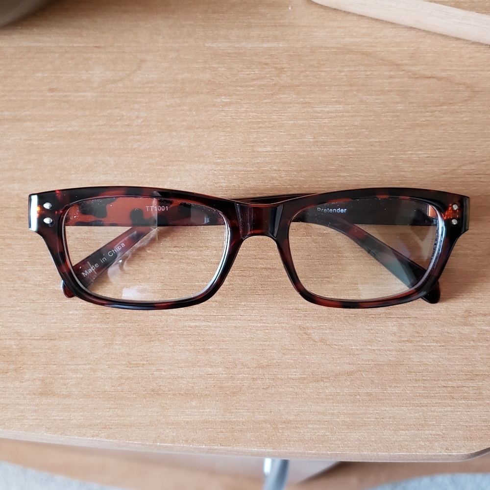 ADD ON - Tortiseshell clear lensed glasses